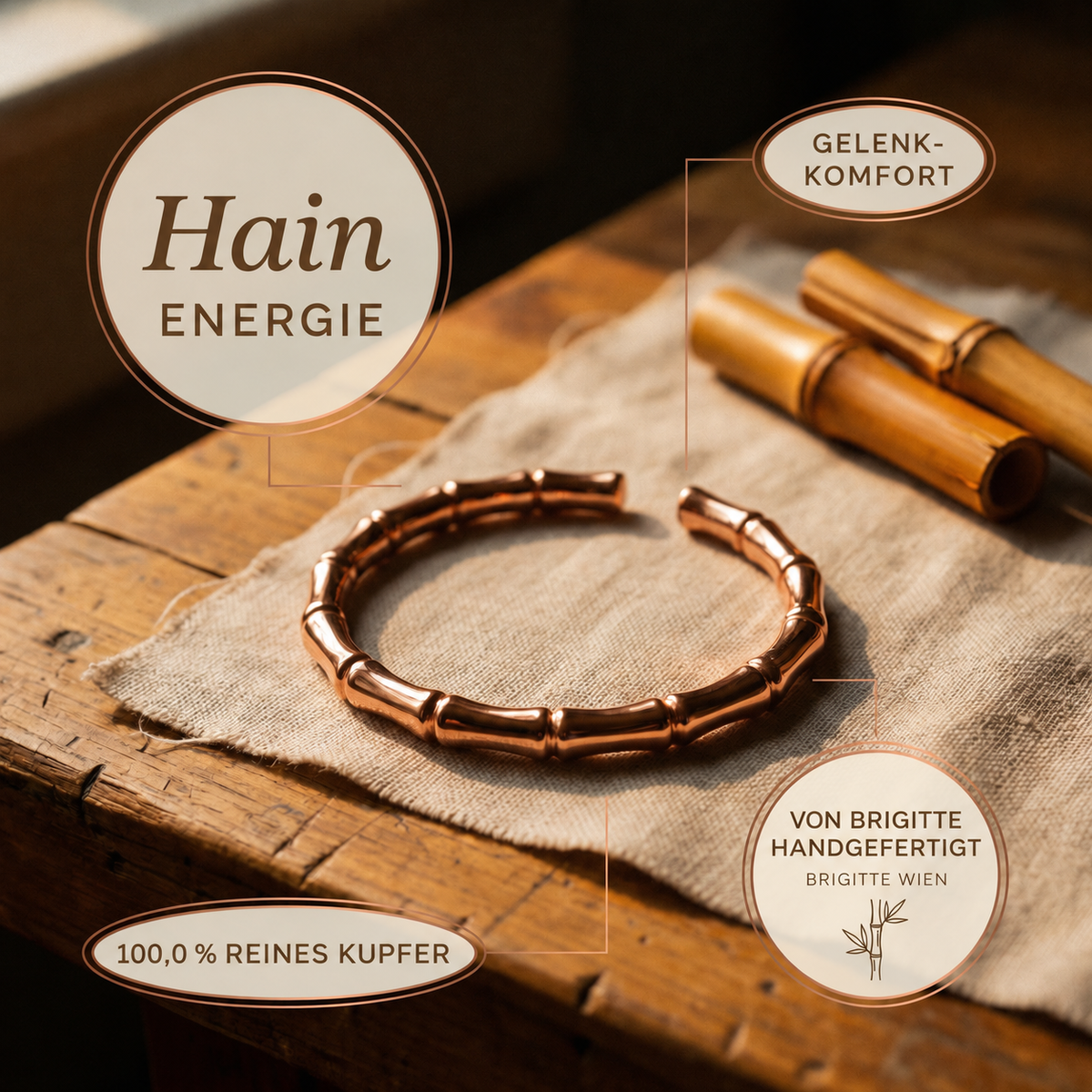 Luma & Reed Copper Bracelet “Grove”