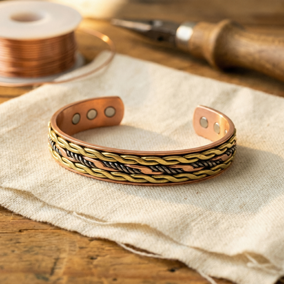 Luma & Reed Copper Bracelet “Weave”