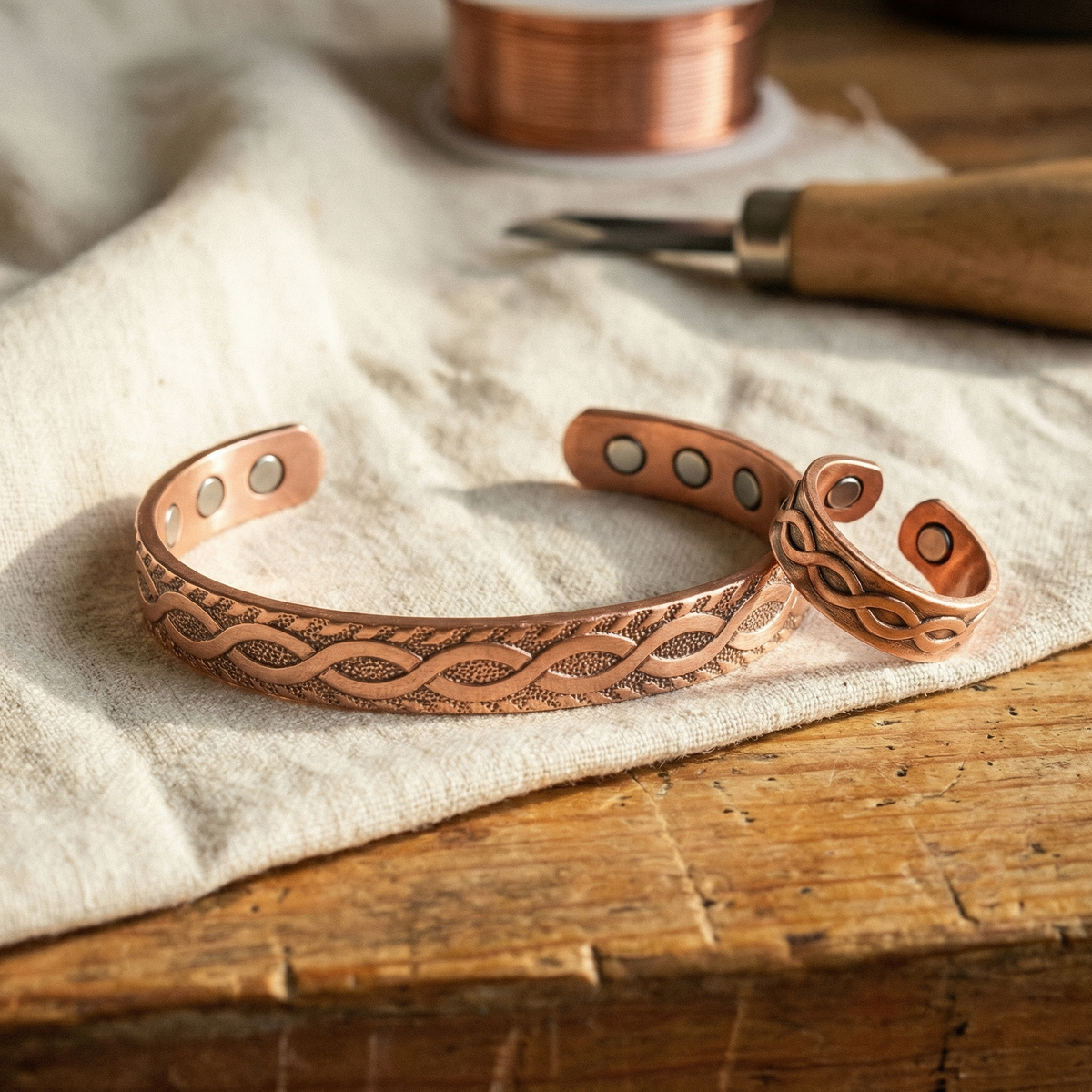 Luma & Reed Copper Jewellery Set “Knot”