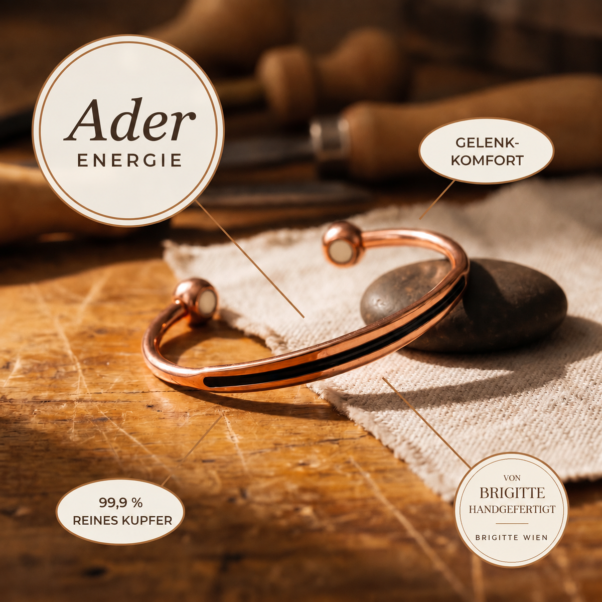 Luma & Reed Copper Bracelet “Vein”