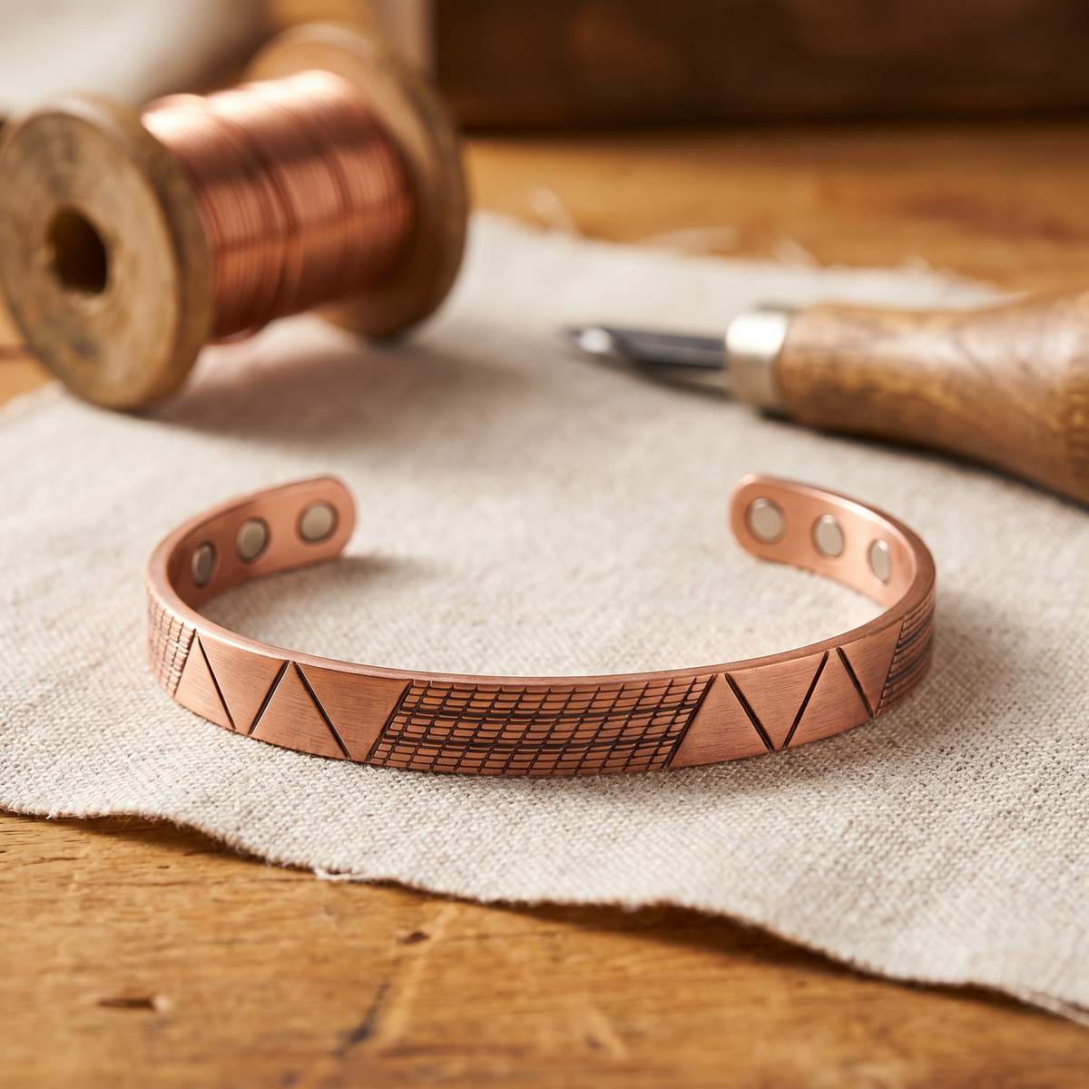 Luma & Reed Copper Bracelet “Crest”