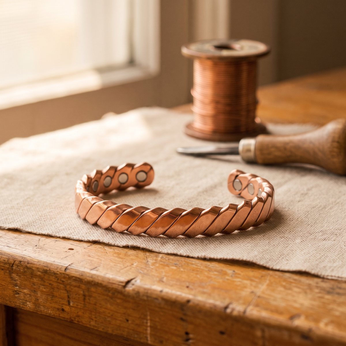 Luma & Reed Copper Bracelet “Moss”