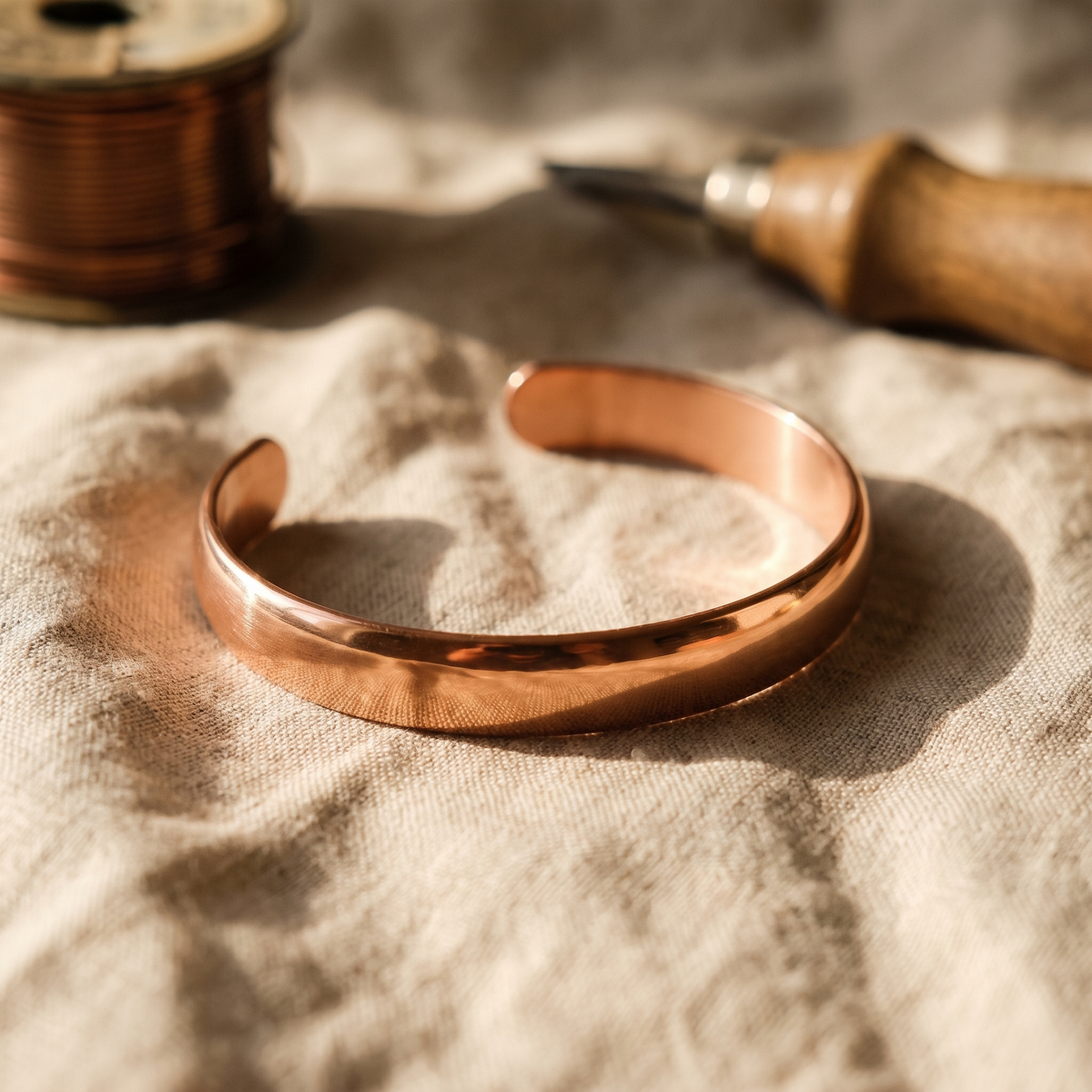 Luma & Reed Copper Bracelet “Smooth Tide”