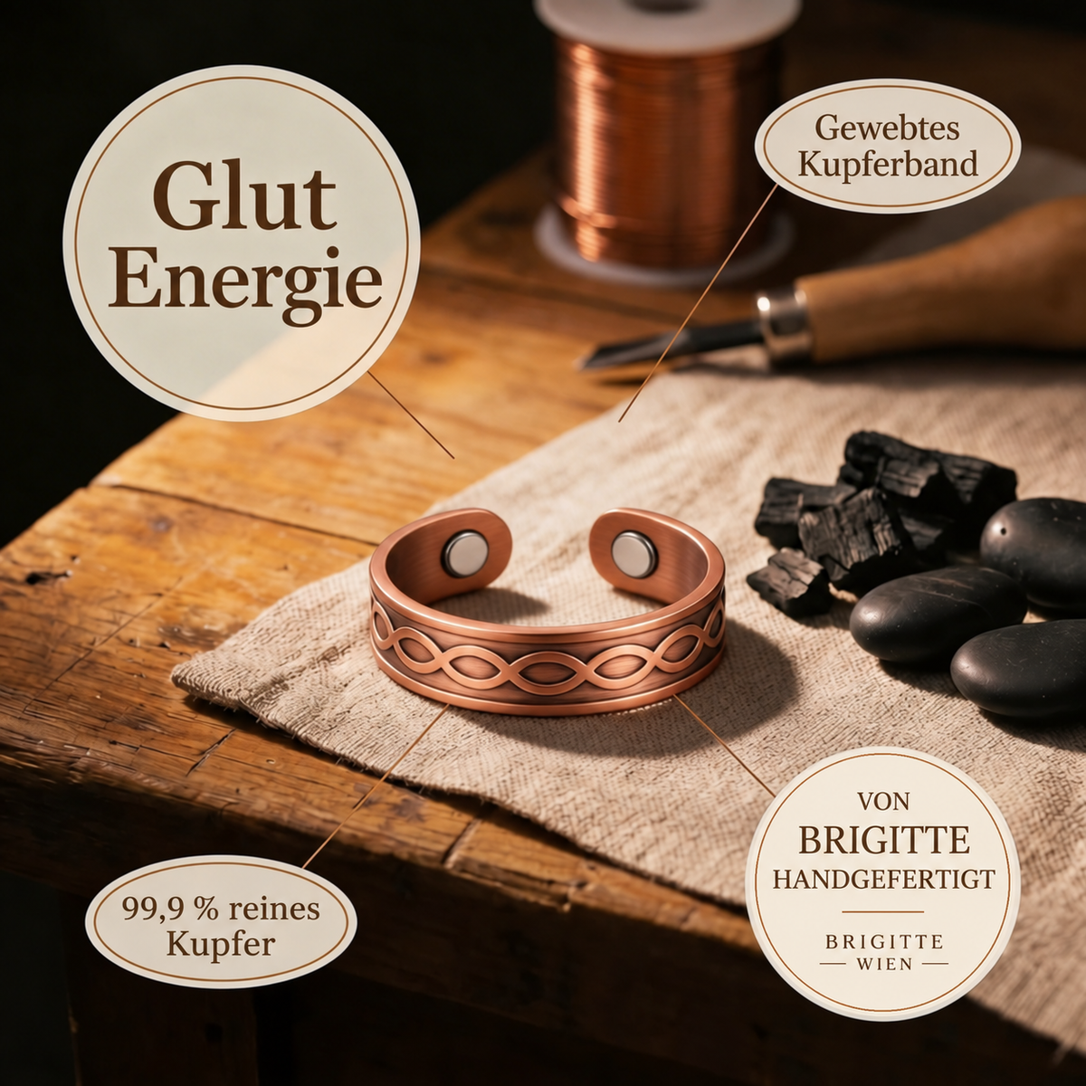 Luma & Reed Copper Ring “Ember”