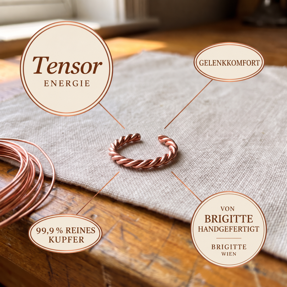 Luma & Reed Copper Ring “Tensor”