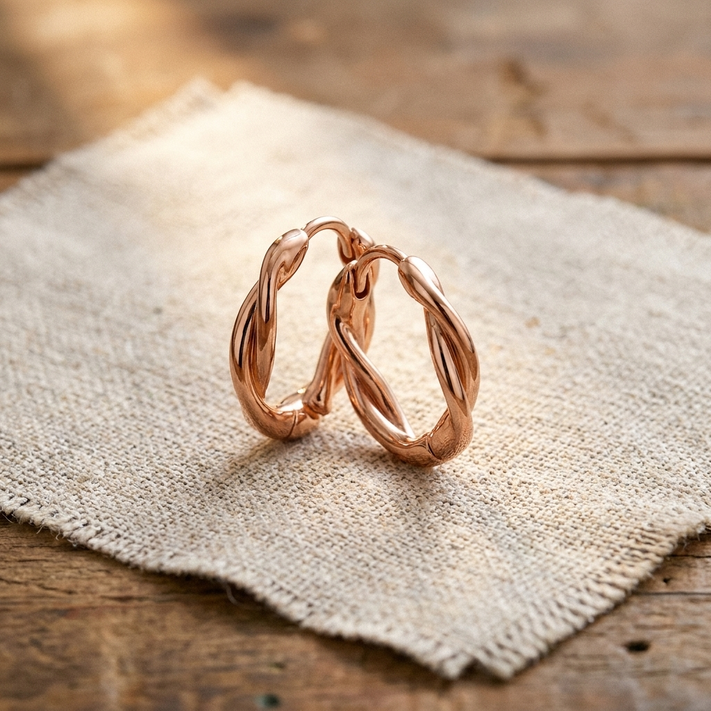 Luma & Reed Copper Hoop Earrings “Wren”