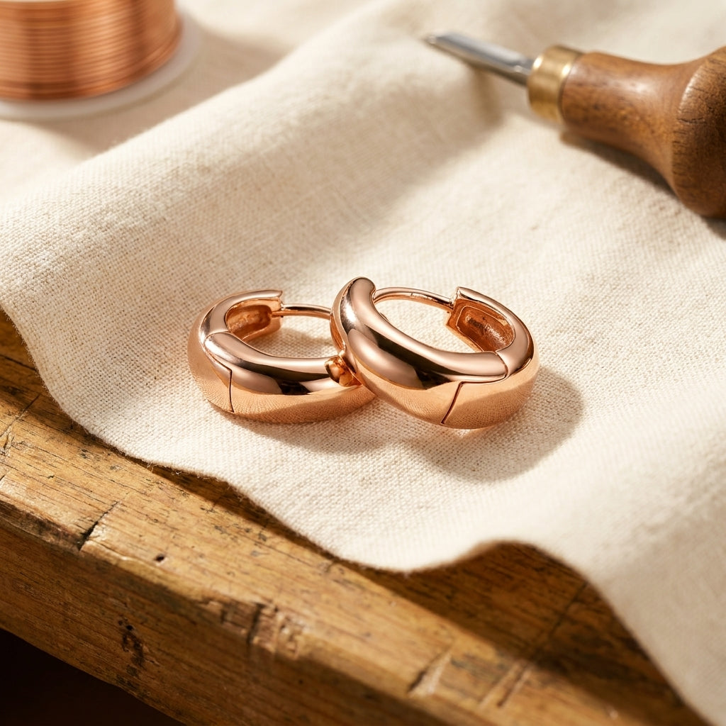 Luma & Reed Copper Hoop Earrings “Linnet”