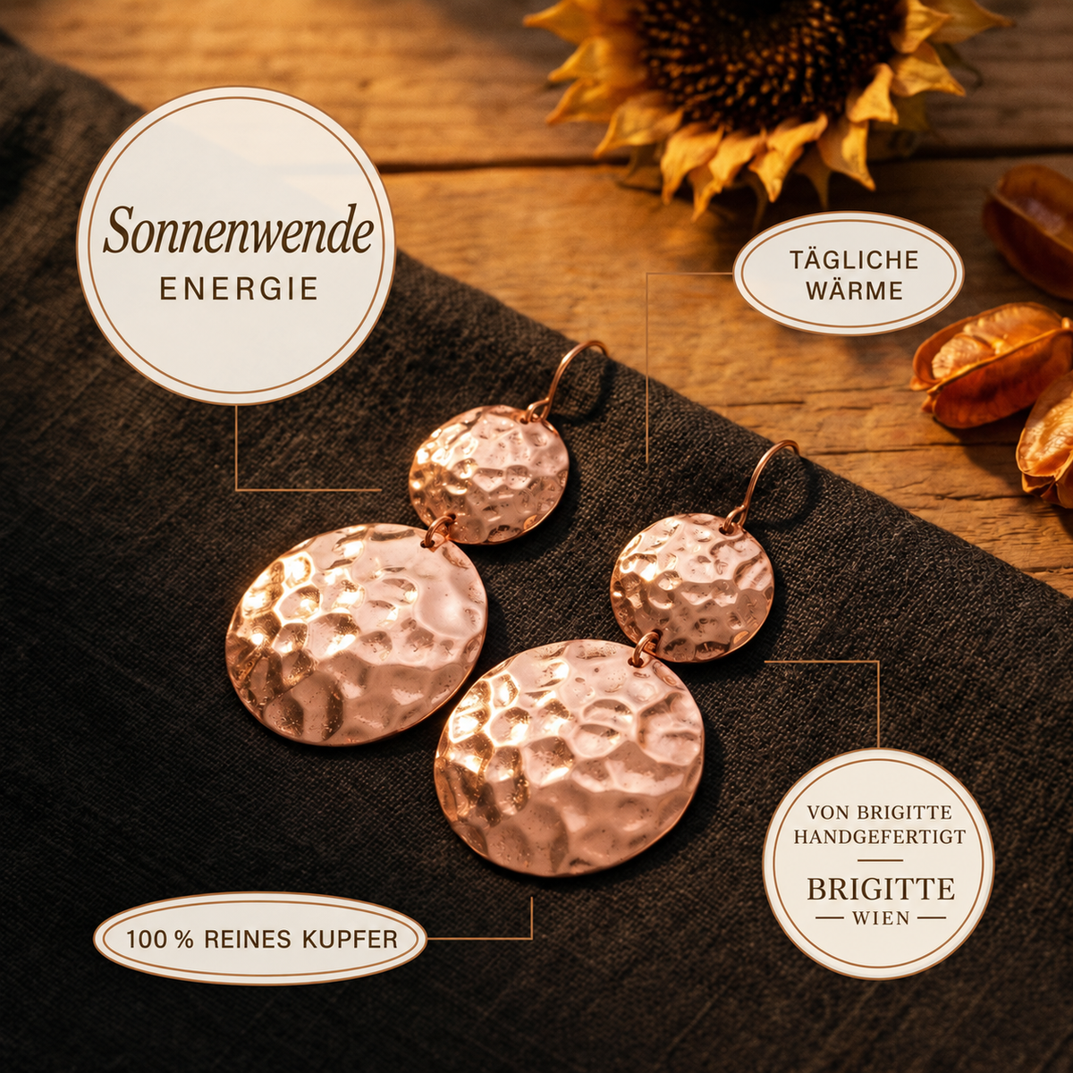 Luma & Reed Copper Earrings “Solstice”