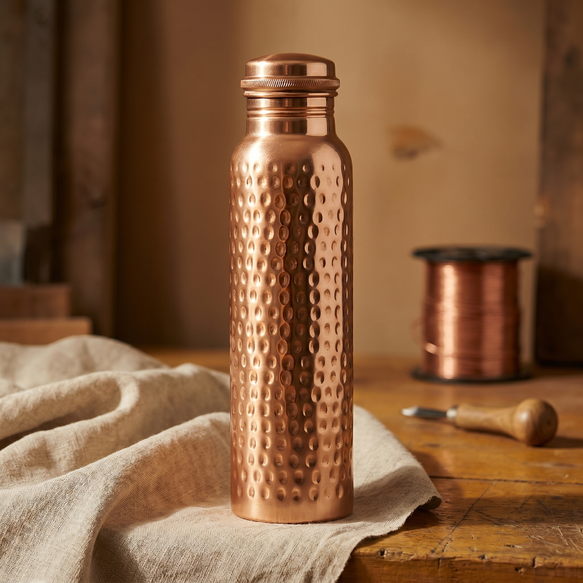Luma & Reed – Water Bottle in Pure Copper