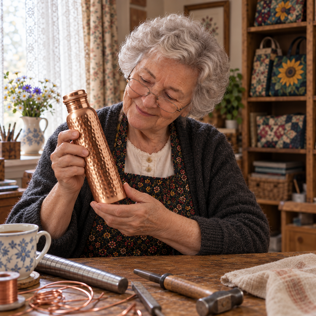 Luma & Reed – Water Bottle in Pure Copper