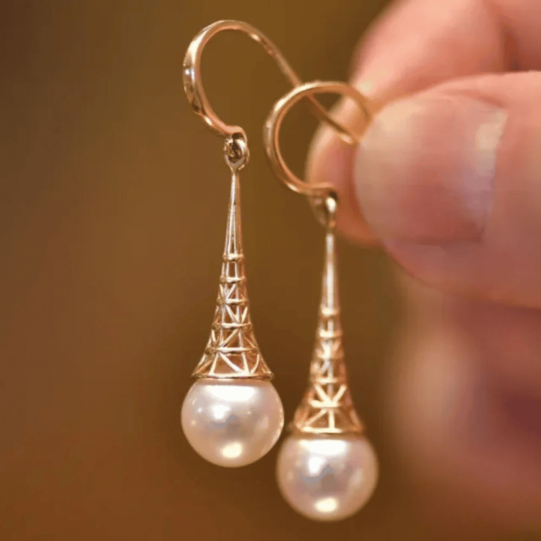 Pearl Earrings with Filigree Setting