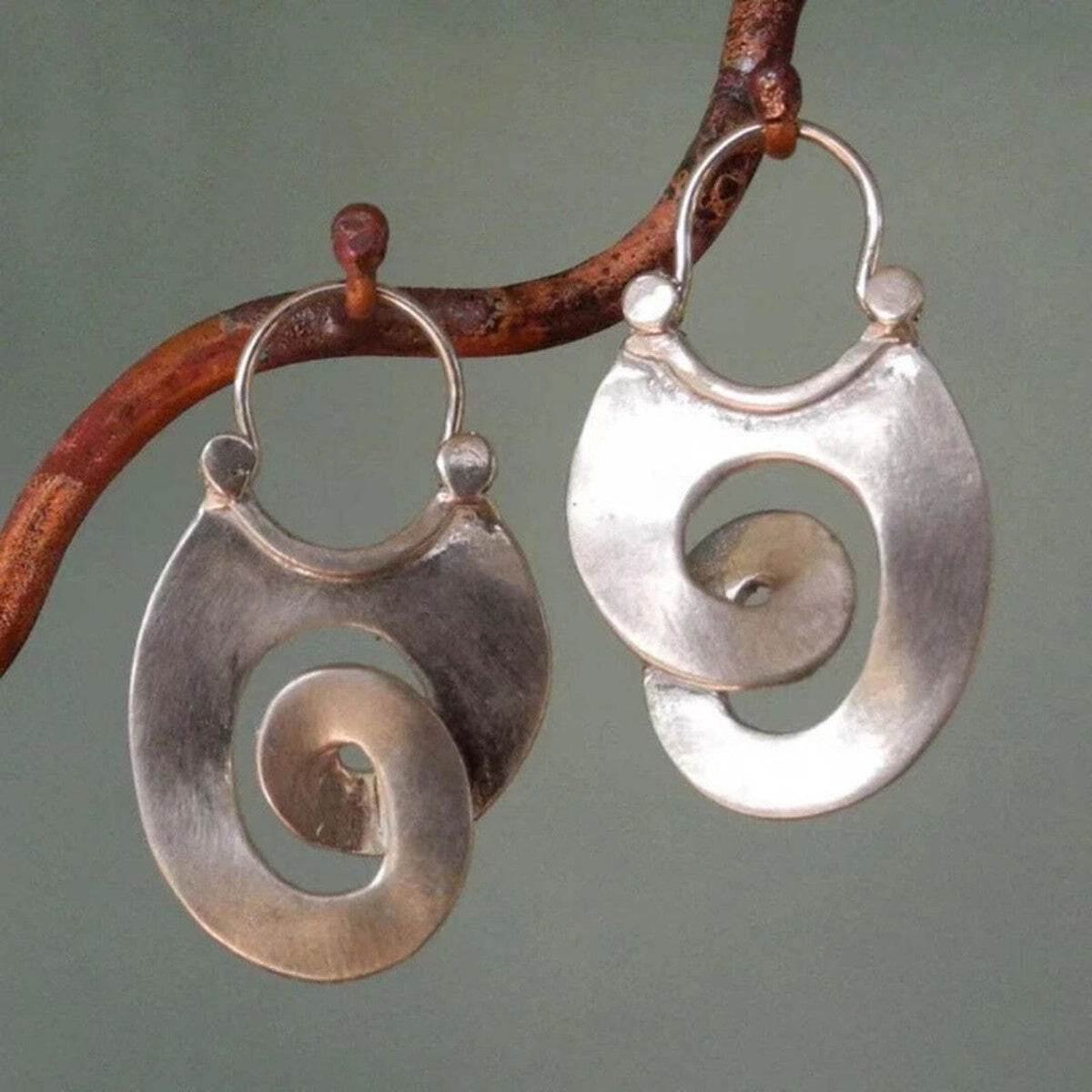 Spiral Earrings in Silver