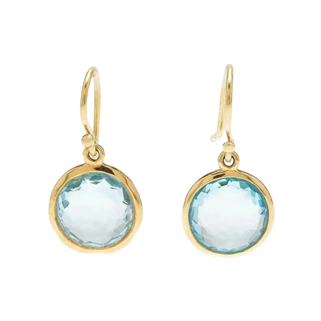 Drop Earrings with Light Blue Crystal