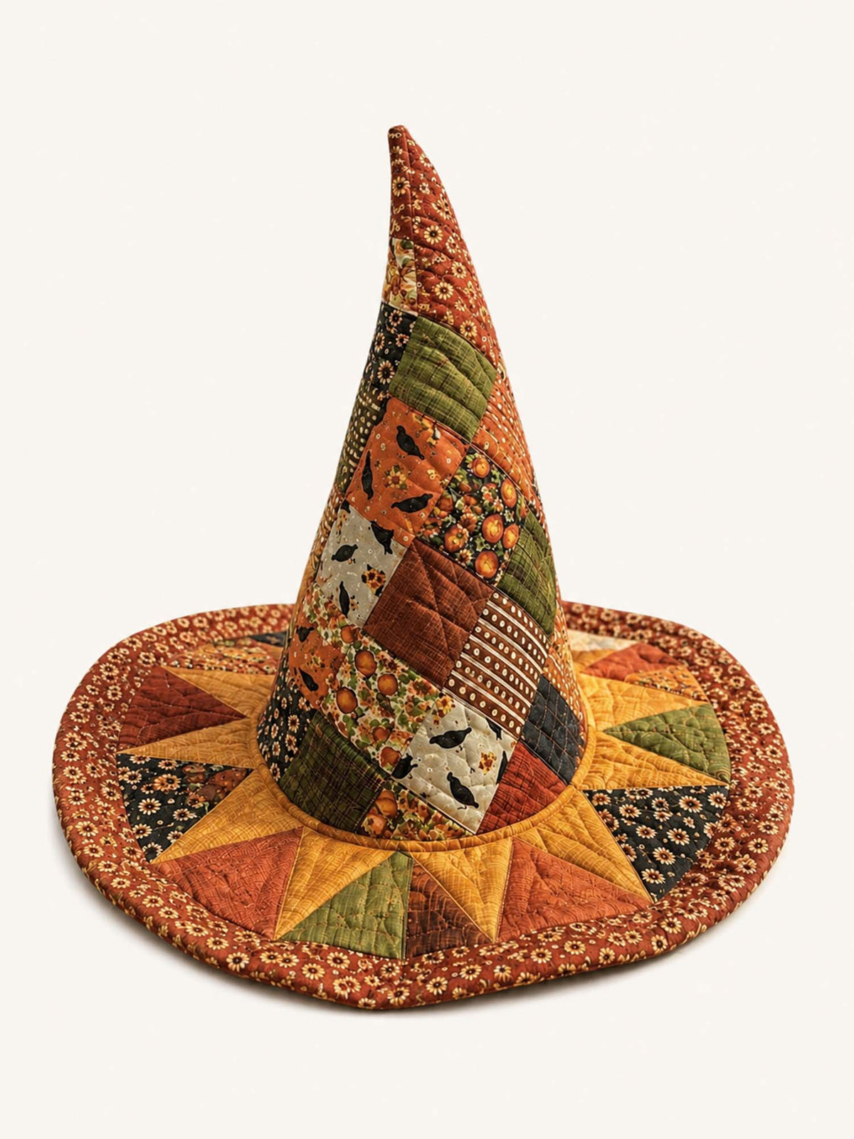 Handmade Quilted Witch Hat β Nostalgic Harvest Pumpkins