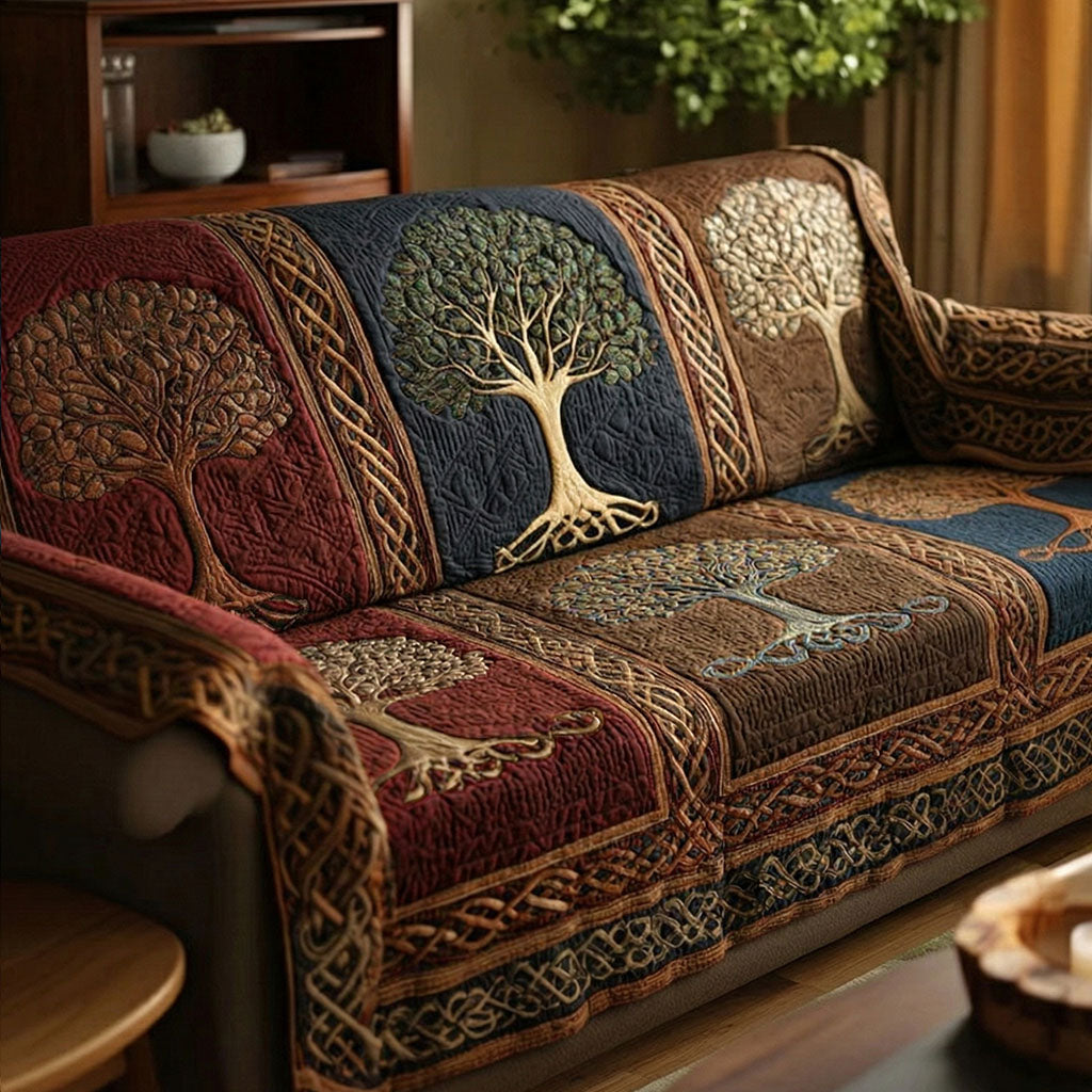 Quilted Sofa Cover – with Tree of Life