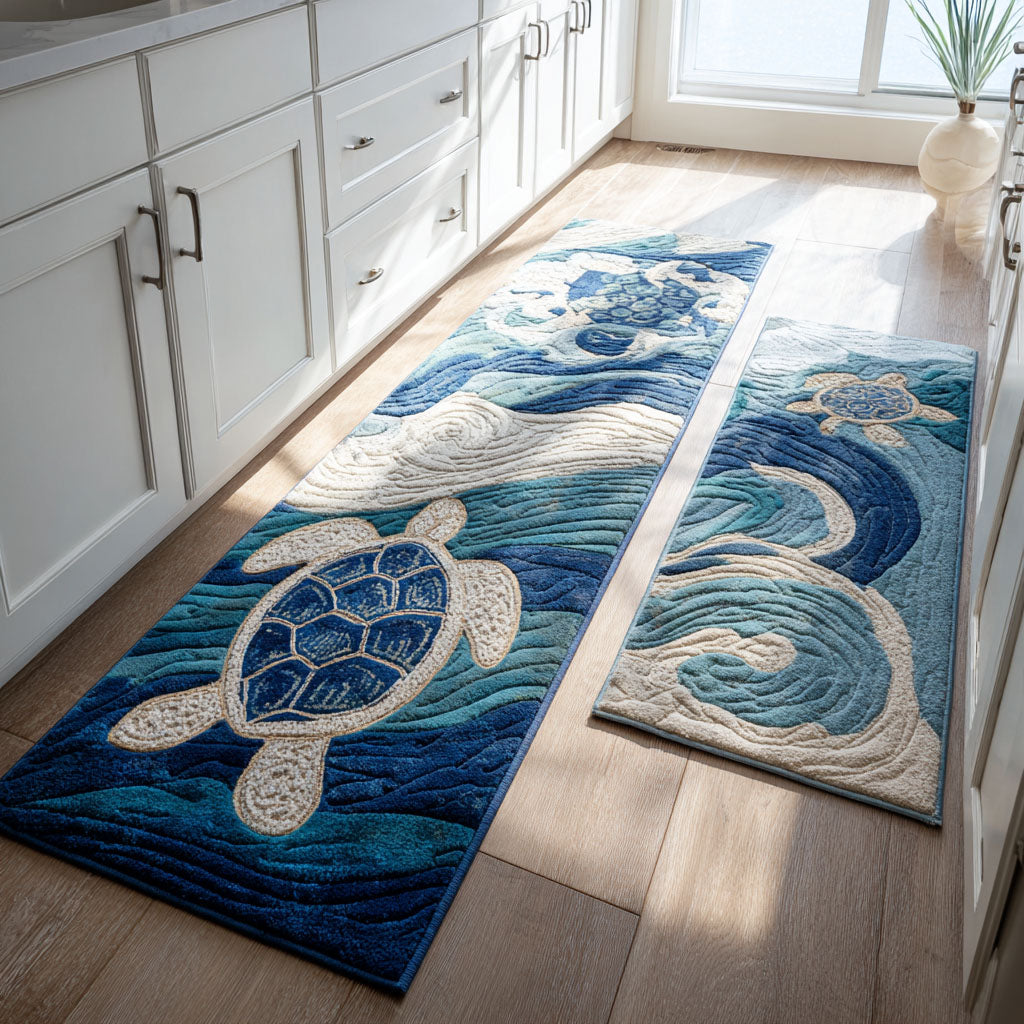 Non-Slip Kitchen Rug – Water and Calm