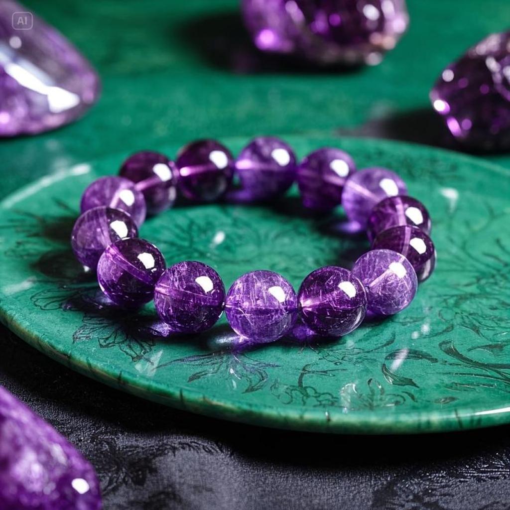 Bracelet “Valeria” with Purple Pearls