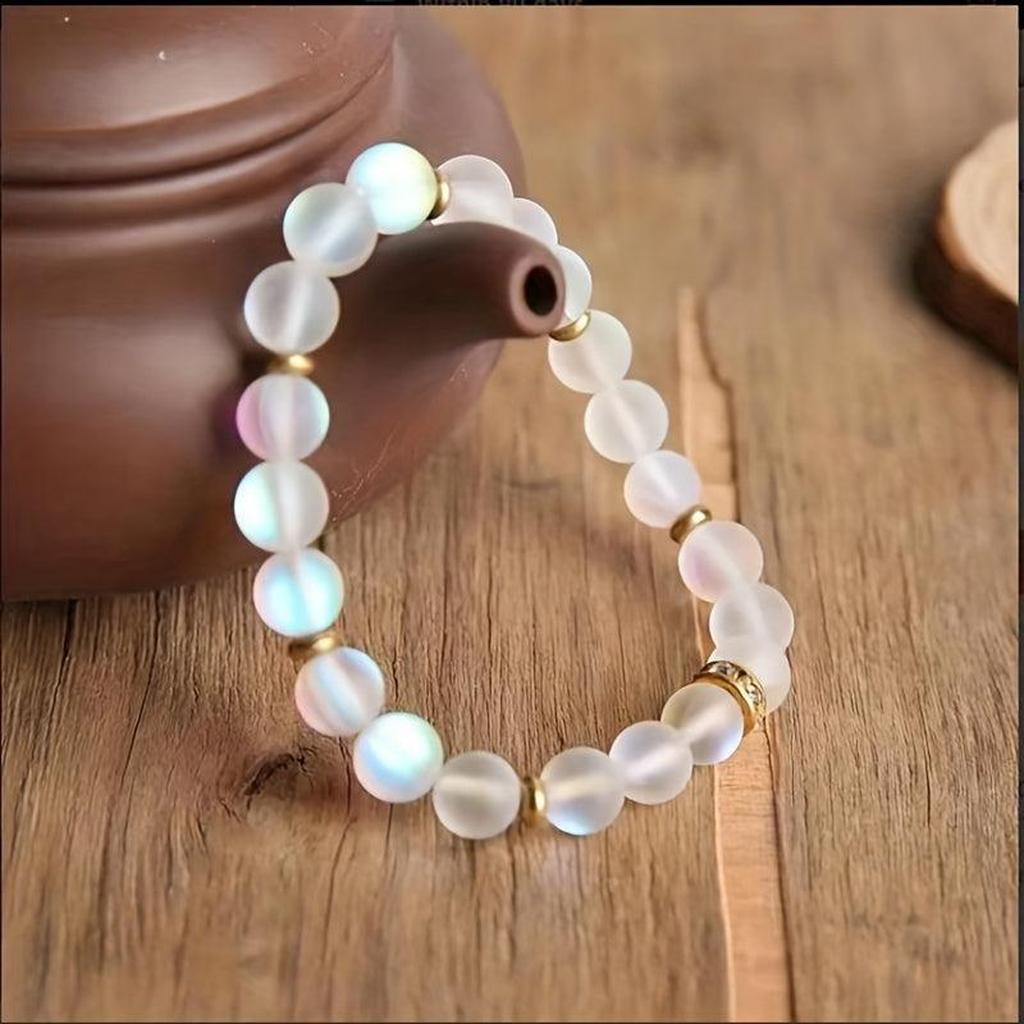 Bracelet “Trust” with Daisies and Moonstone