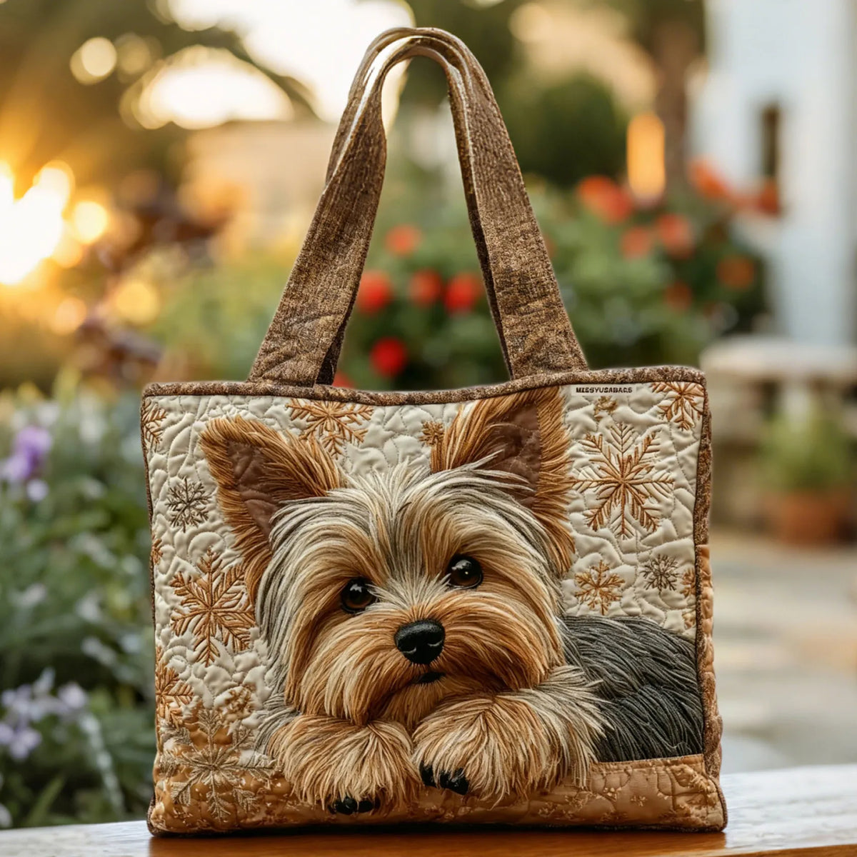 Handmade Glossy Yorkie Bag
