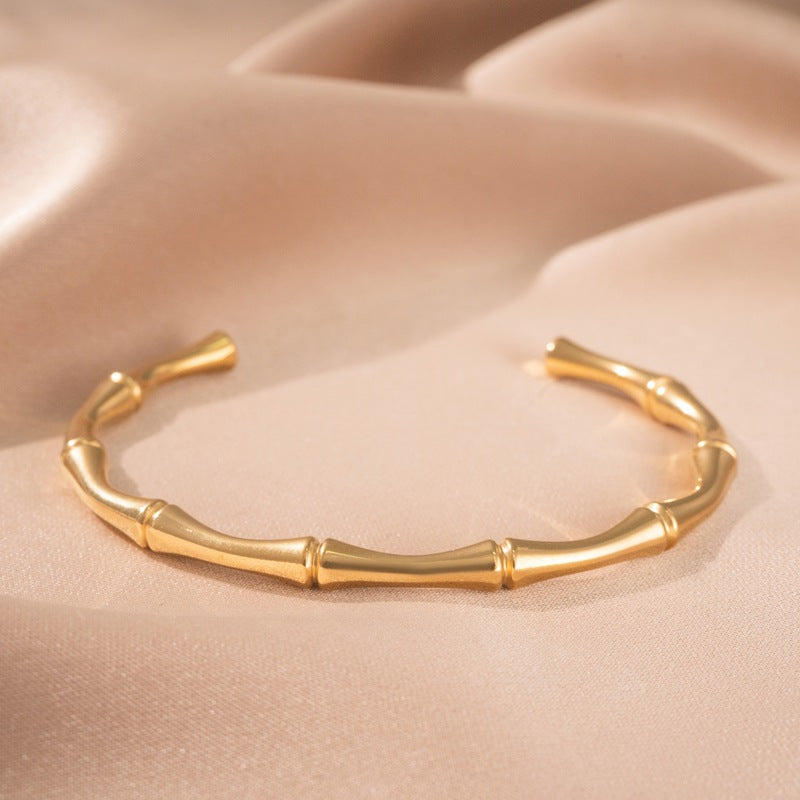Bamboo Bangle | Gold