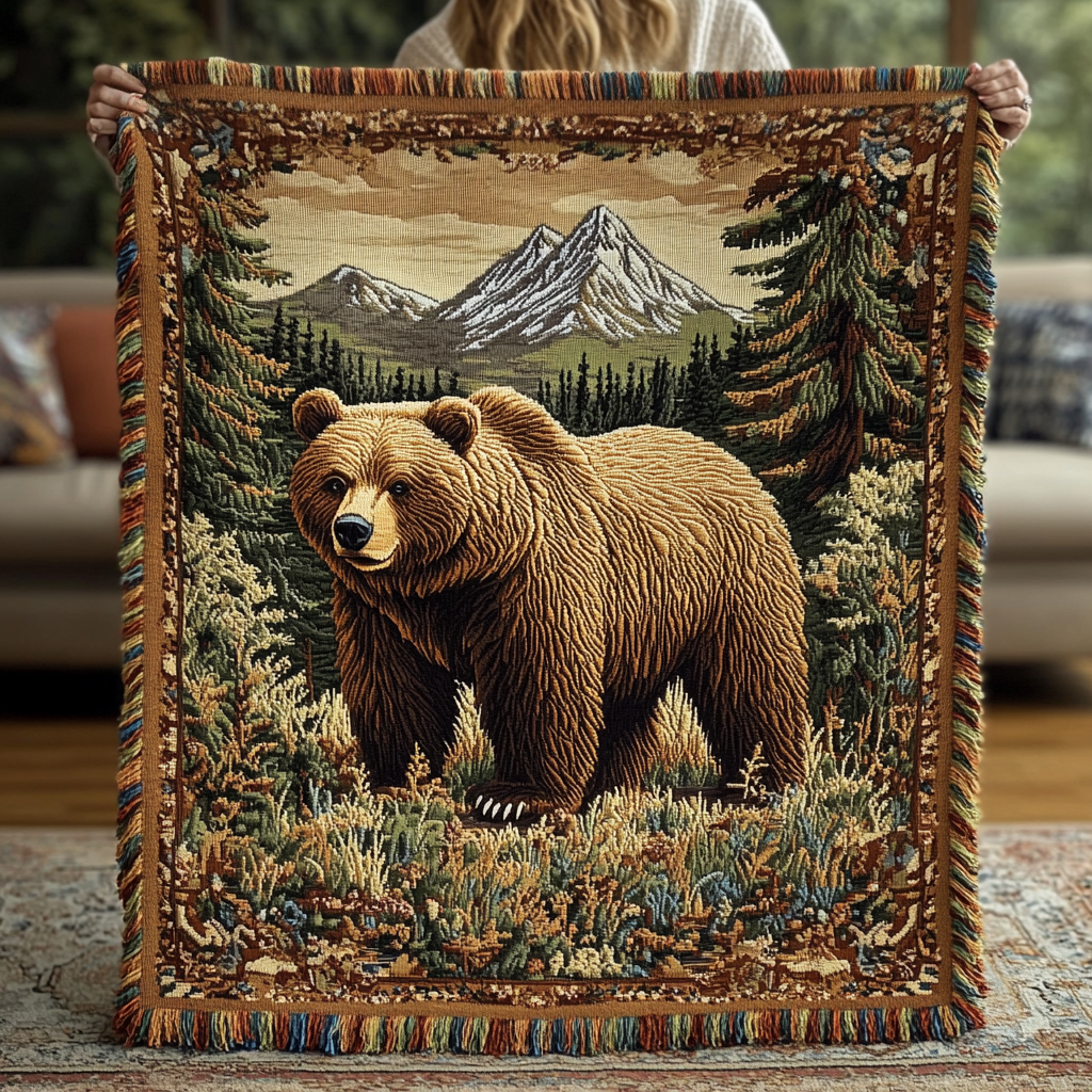 Woven Blanket – Blankets with Bear Charm