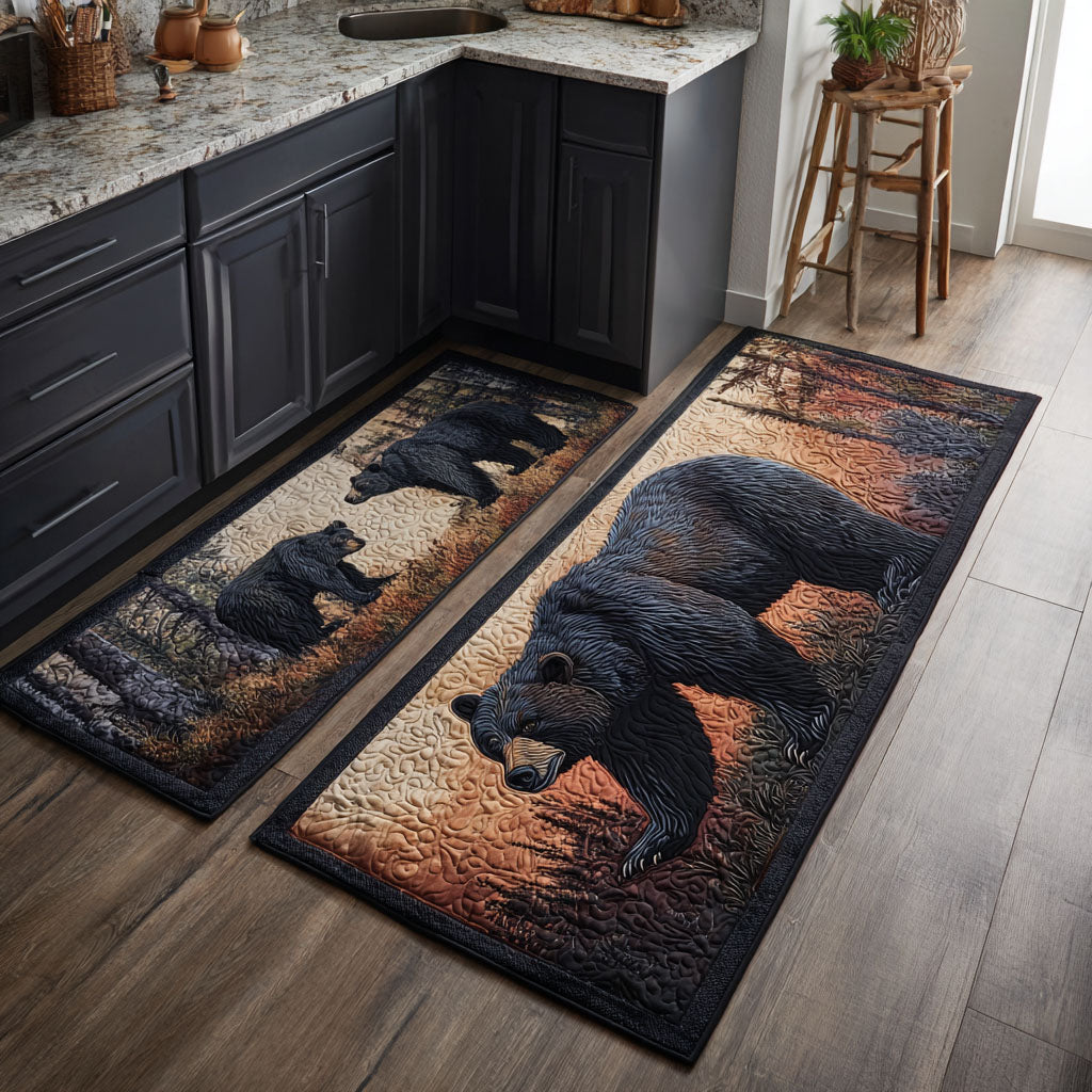 Non-Slip Kitchen Rug – Bear and Nature Landscape