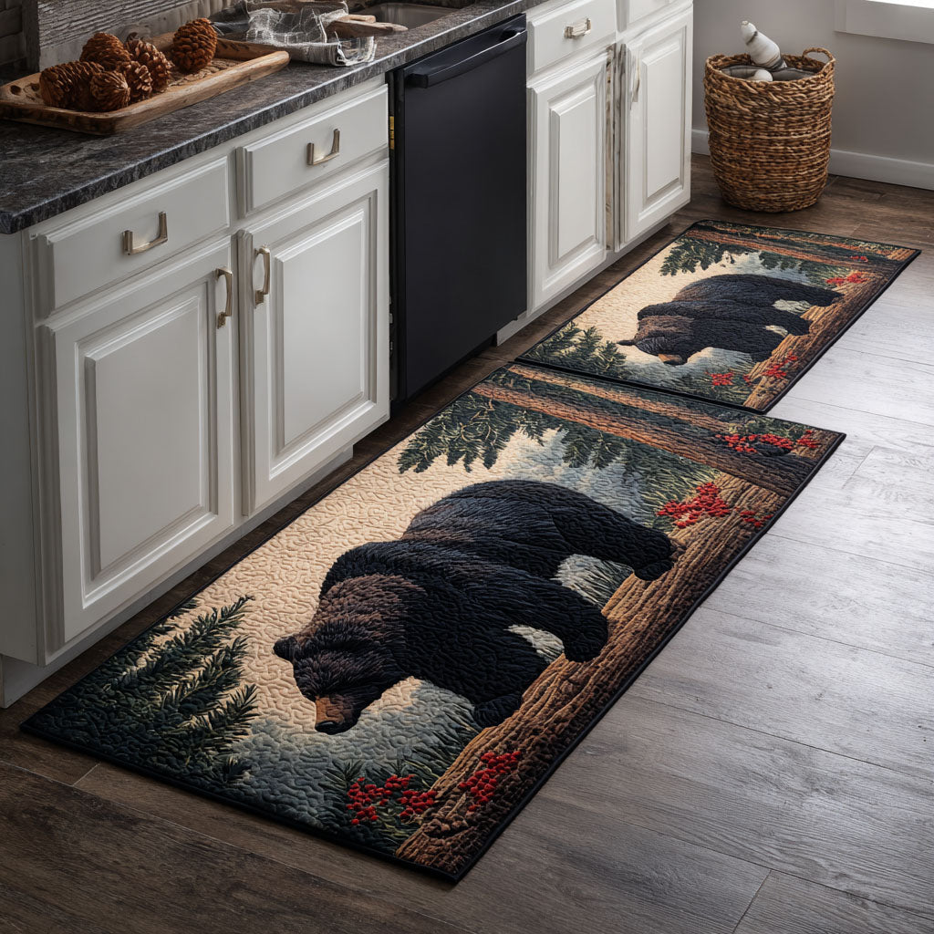 Non-Slip Kitchen Rug – Bear and Nature Landscape
