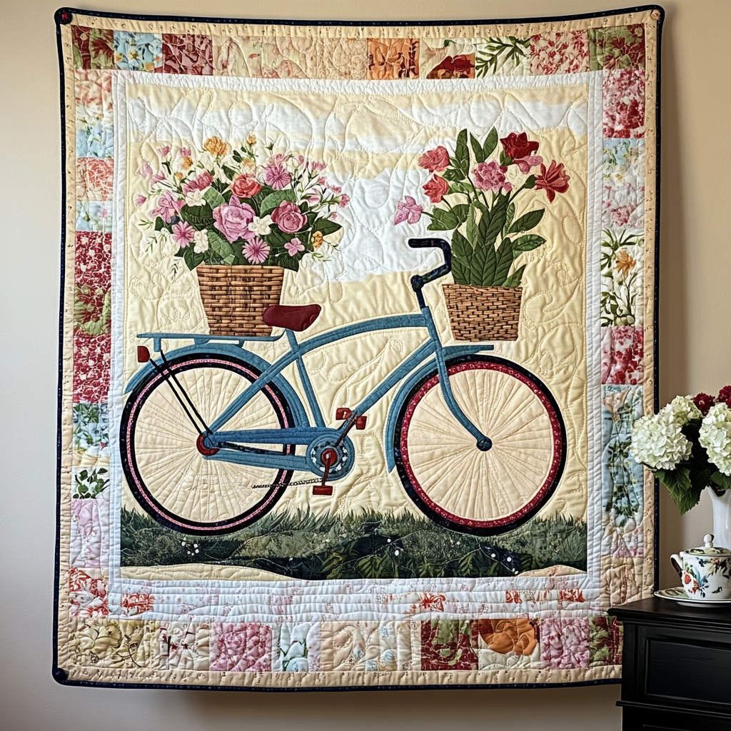 Art Wall Hanging – Bicycle Bloom Journey Hanging