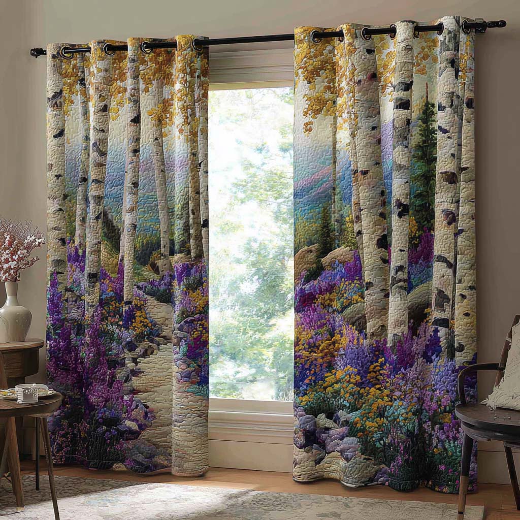 Quilted Curtains – Birch Meadow