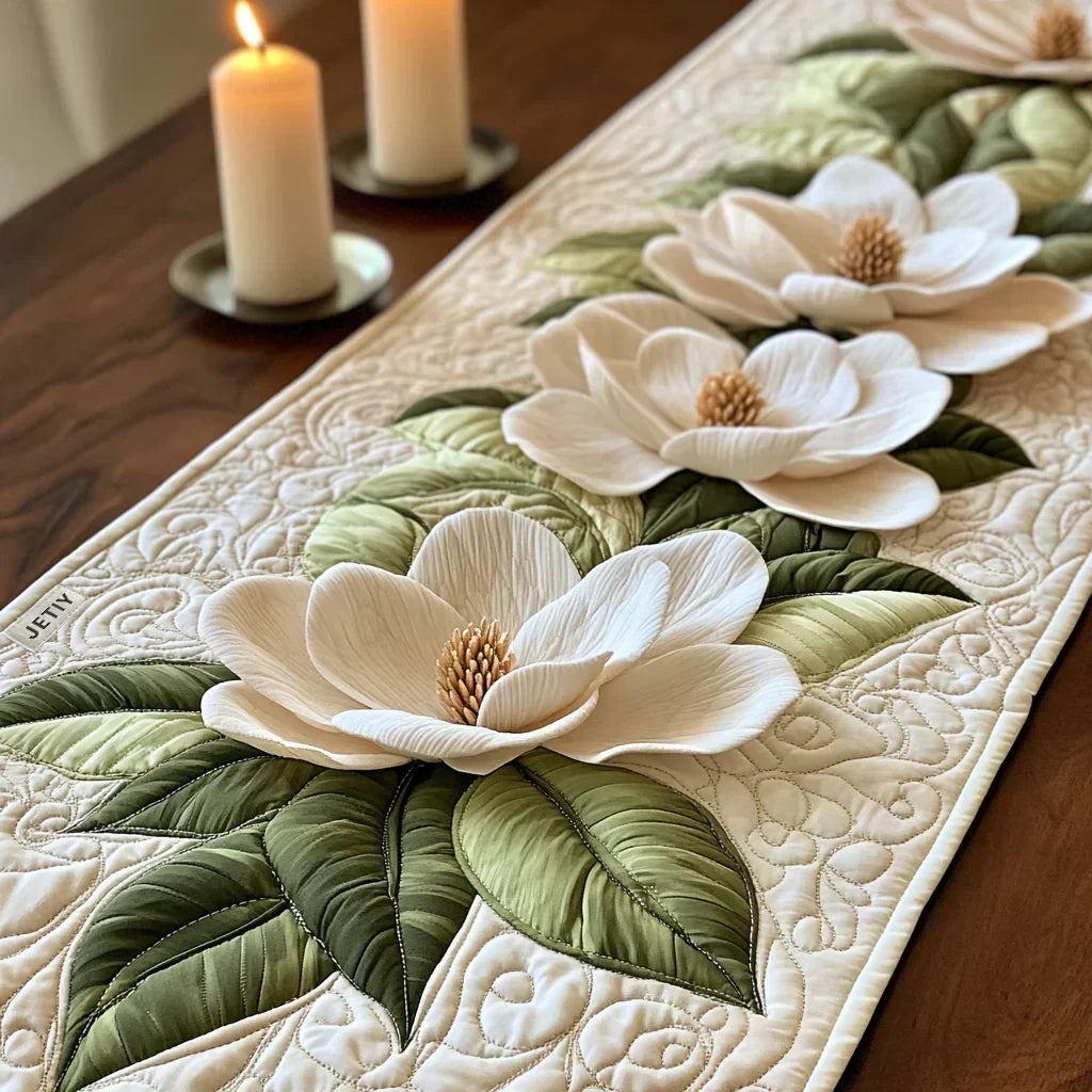 Padded Table Runner - Grace in Flowers