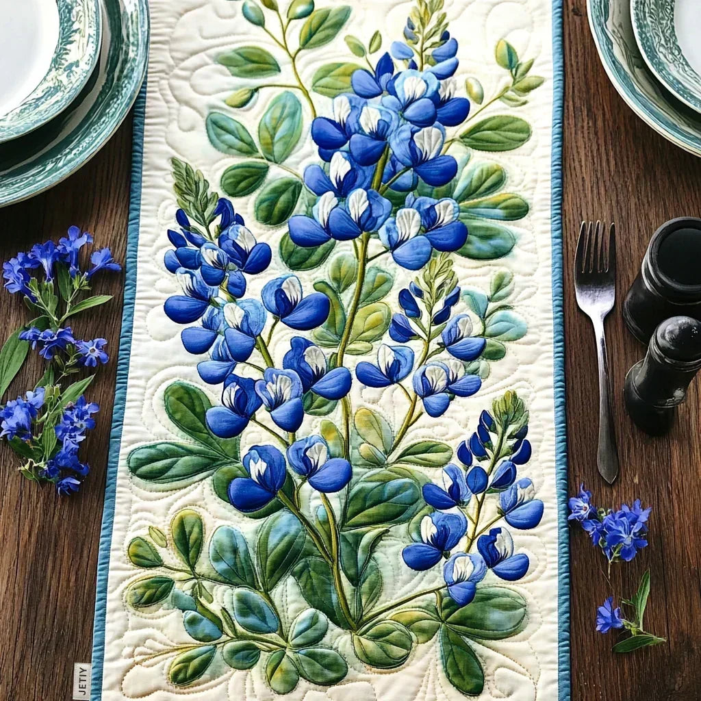 Padded Table Runner - Lupine Serenade