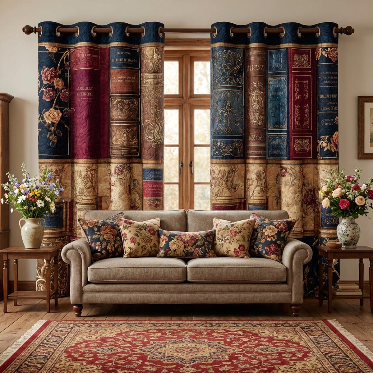 Quilted Curtains – Book Paradise