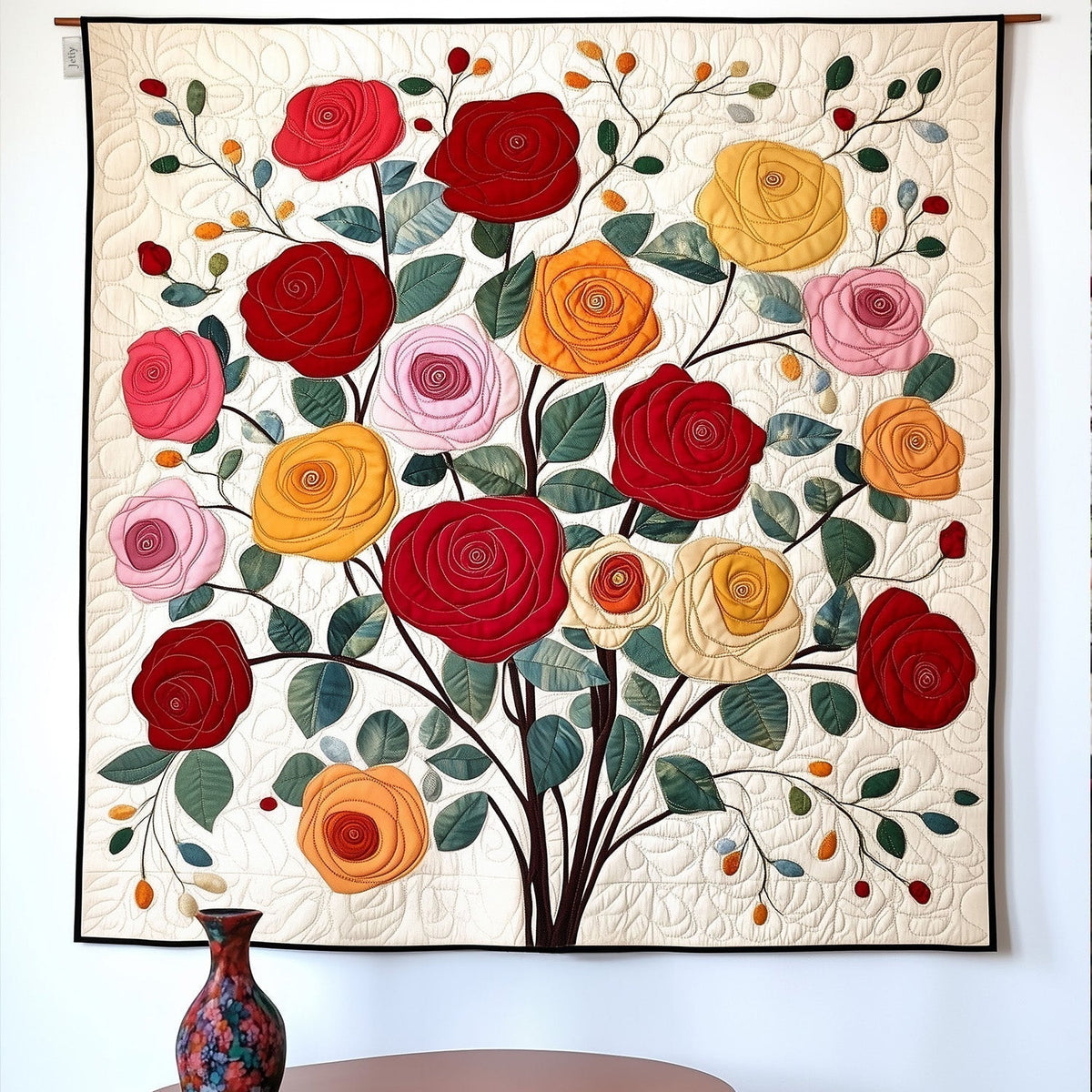 Art Wall Hanging – Rose Bouquet Hanging
