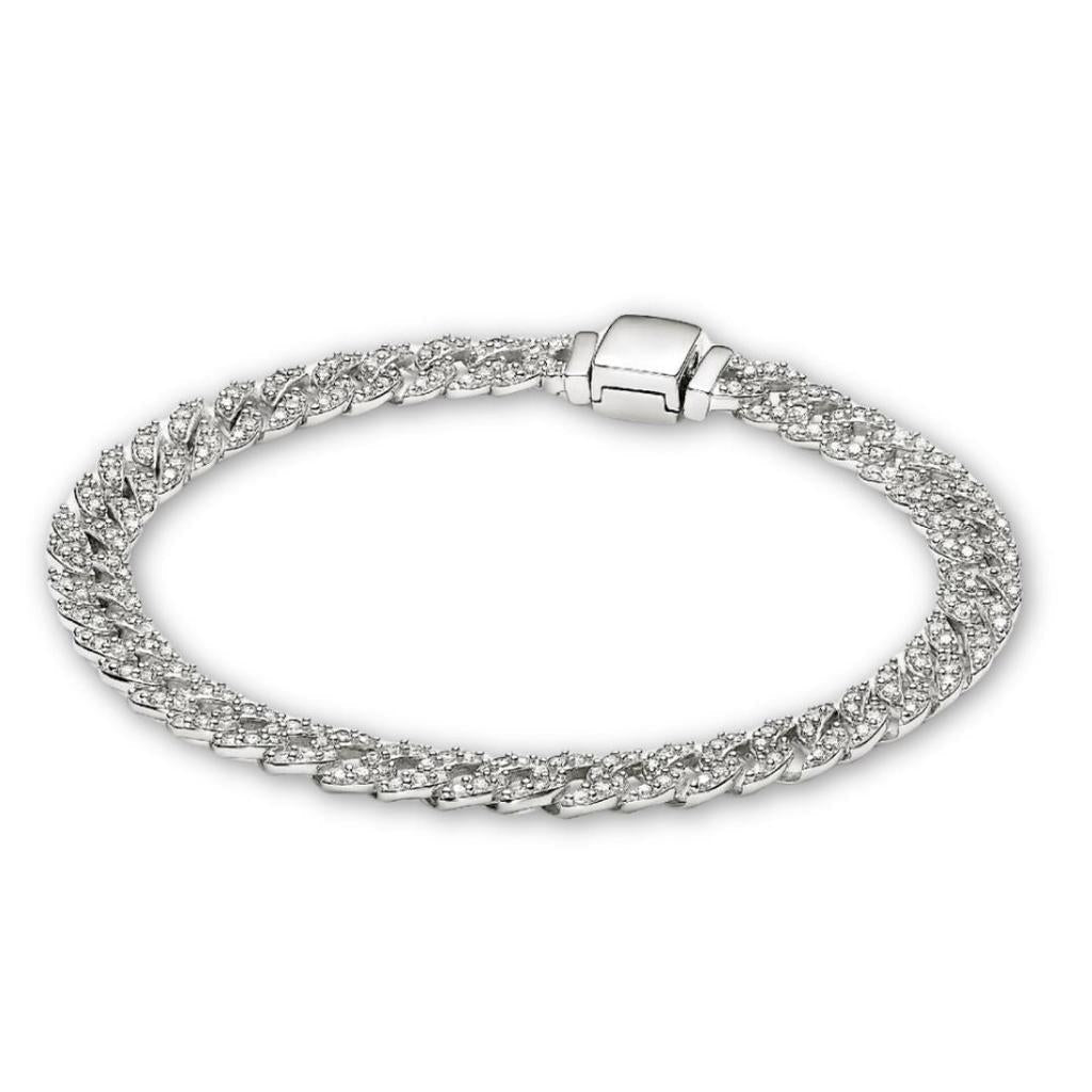 Wide Gold Curb Chain Bracelet