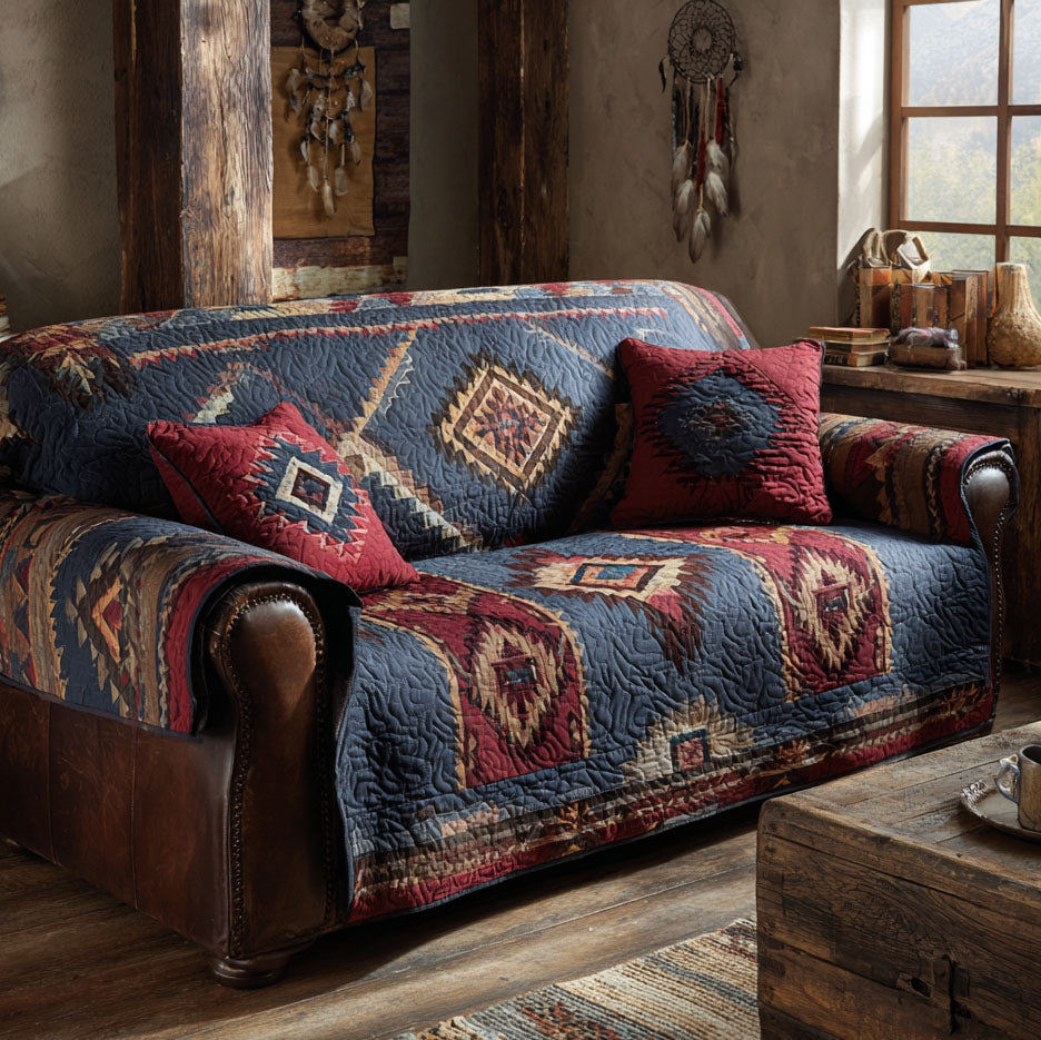 Quilted Sofa Cover – Padded Sofa Cover with Night in the Canyon