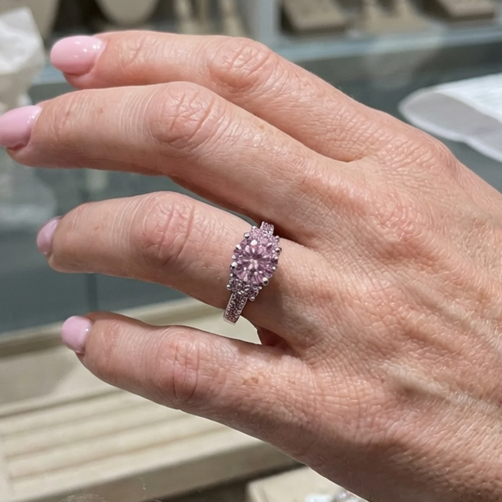 Celia Rosette Ring | White Gold