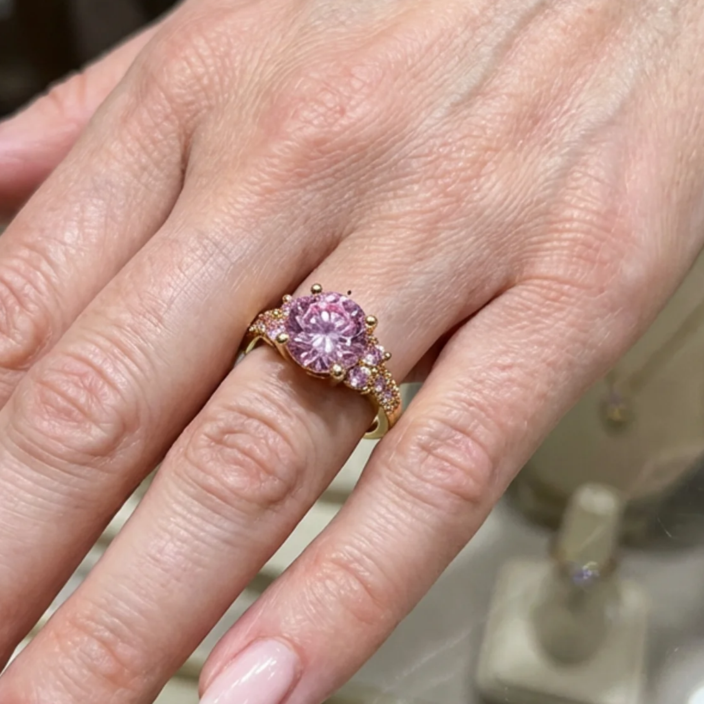 Celia Rosette Ring | White Gold