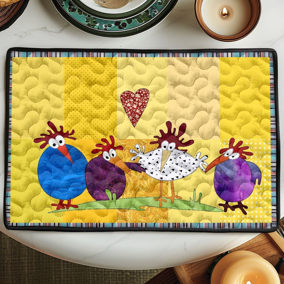 Quilted Placemats – Chicken