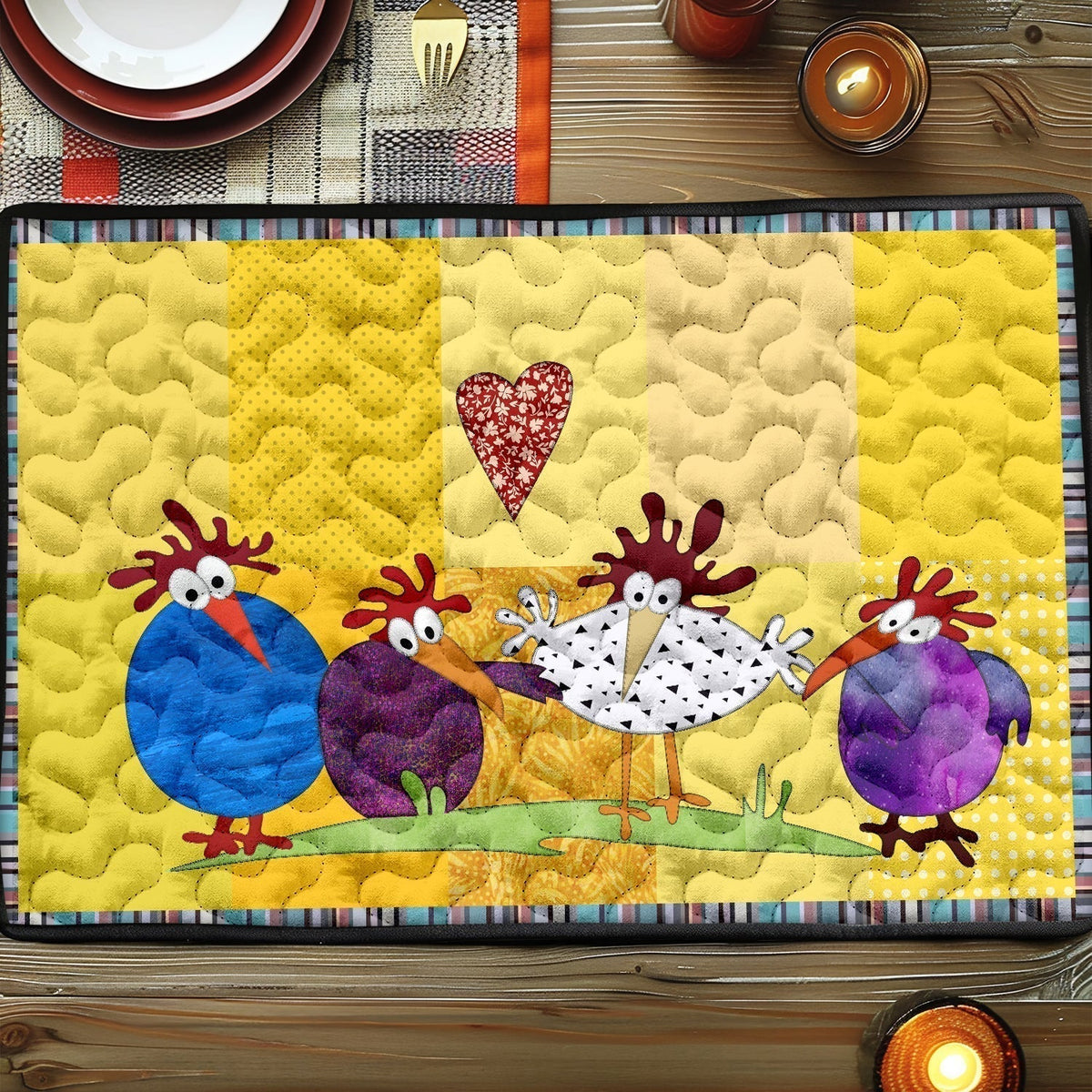 Quilted Placemats – Chicken