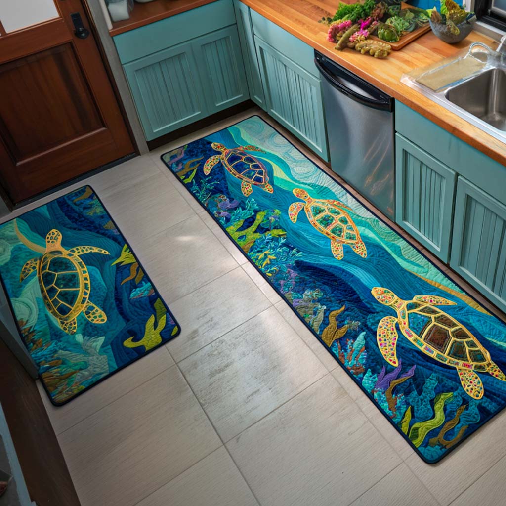 Non-Slip Kitchen Rug – Coral Reef