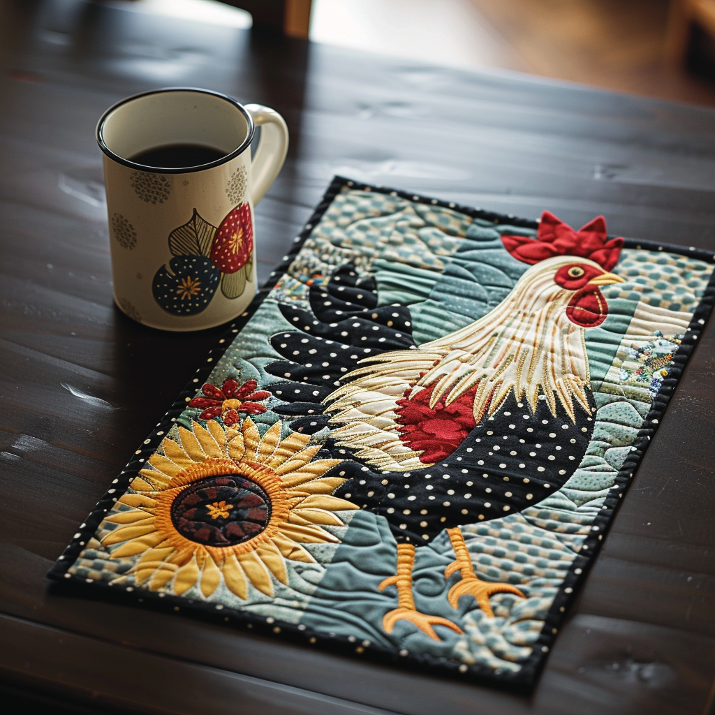 Quilted Placemats with Chicken