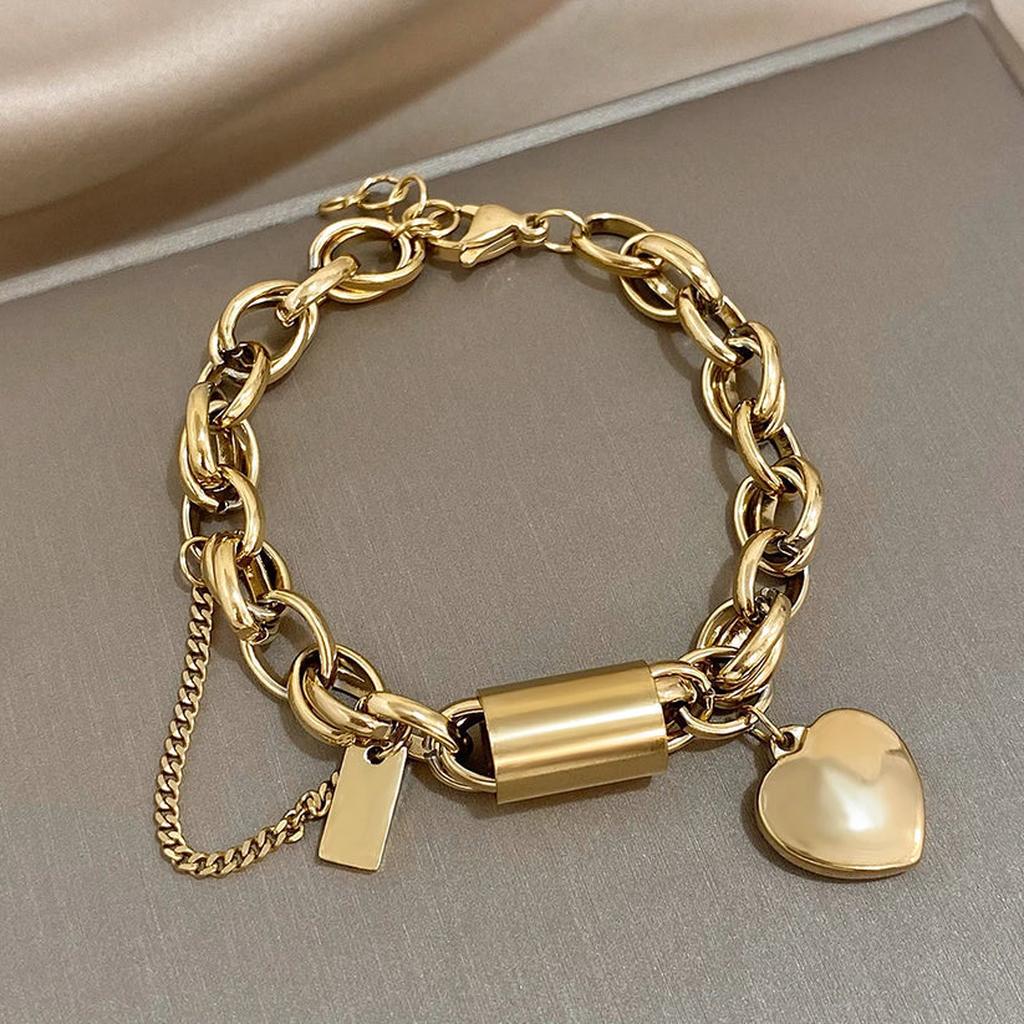 Wide Bracelet in Gold