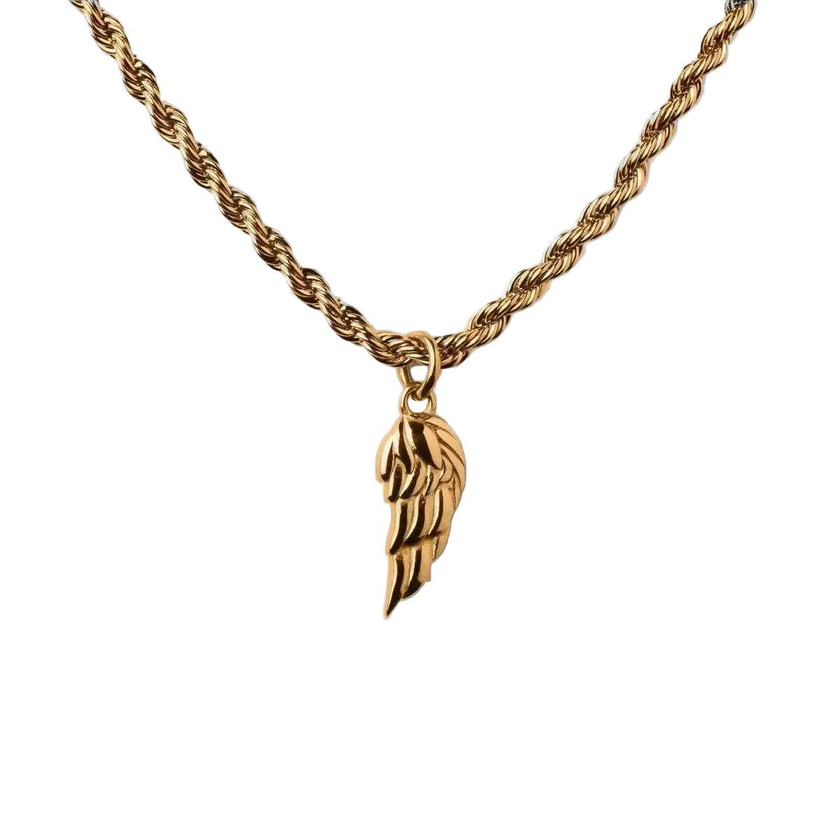 Elio Necklace with Wing Pendant | Gold