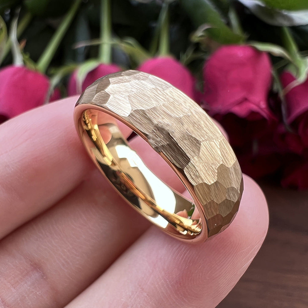 Elric Ring with Textured Core | Gold
