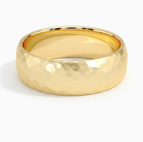 Elric Ring with Textured Core | Gold