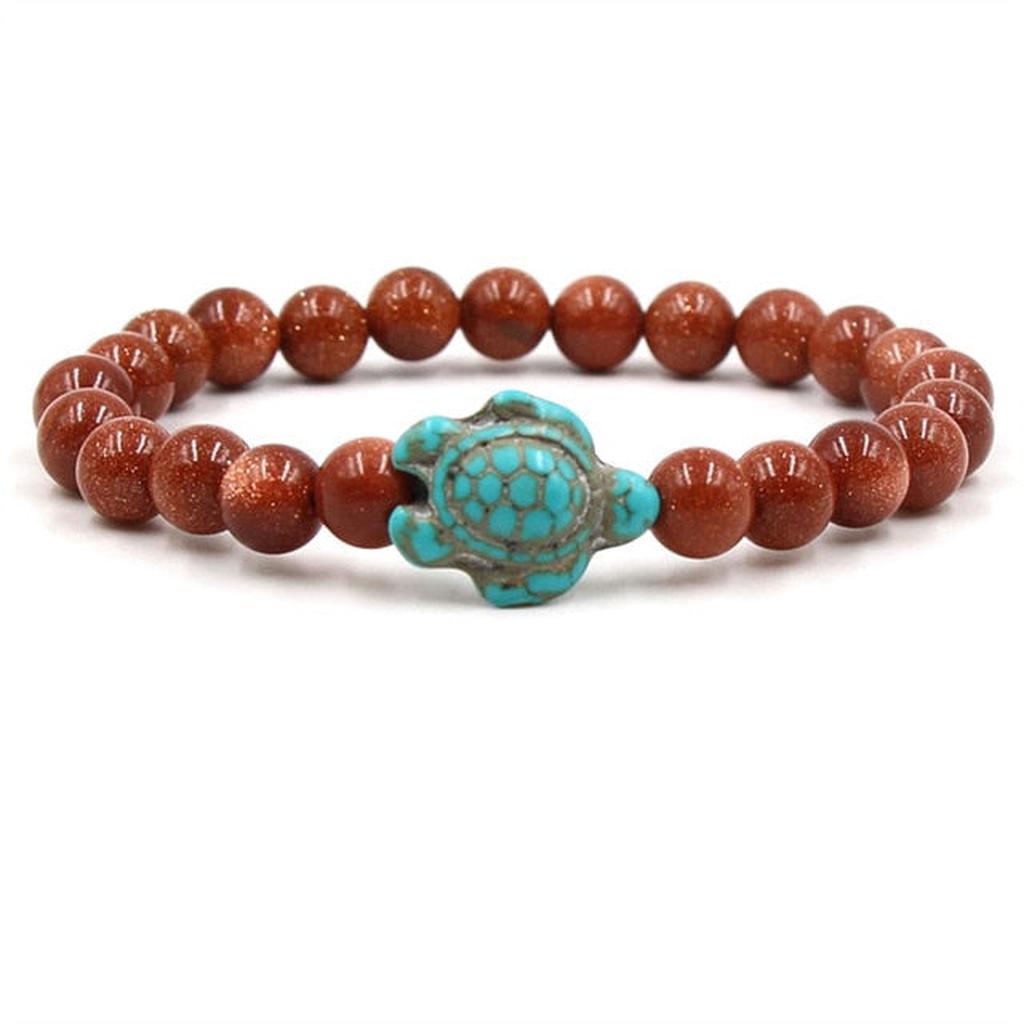 Bracelets with Natural Stones in Turtle Shape