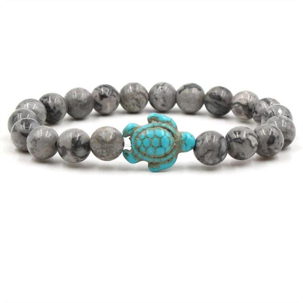 Bracelets with Natural Stones in Turtle Shape