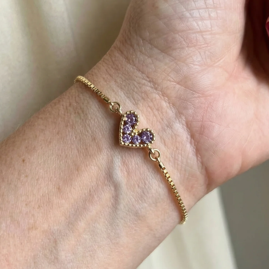 Bracelet “Lilac Love” | Gold