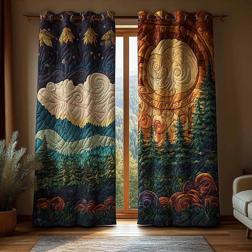 Quilted Curtains – Forest