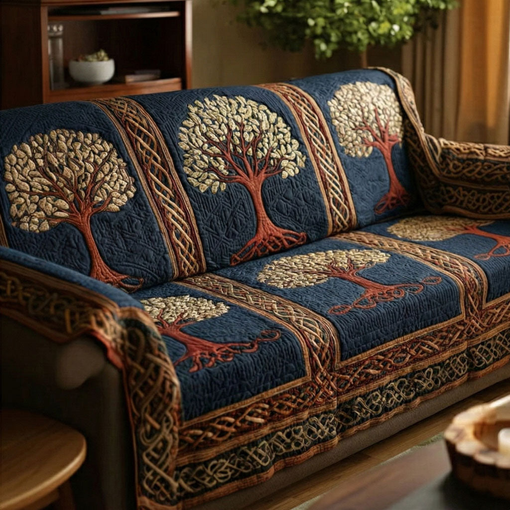 Quilted Sofa Cover – with Tree of Life